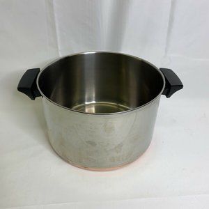 Revere Ware 6Qt Quart Stock Pot Copper Clad Bottom